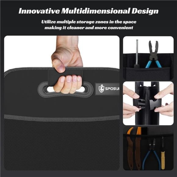 Trunk Organizer for Car - 70L Collapsible Car Storage with 11 Pockets & Handles - Picture 5 of 7